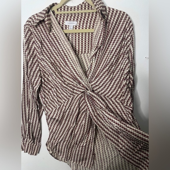 NWT 100% viscose top shop print blouse/top size 2 - Picture 1 of 8